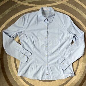 Poggianti 1958 MADE IN ITALY Blue Cotton Shirt Woman's Size Large